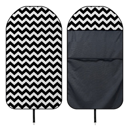 Black And White Chevron Pattern Print Waterproof Car Seat Cover