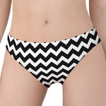 Black And White Chevron Pattern Print Women's Panties