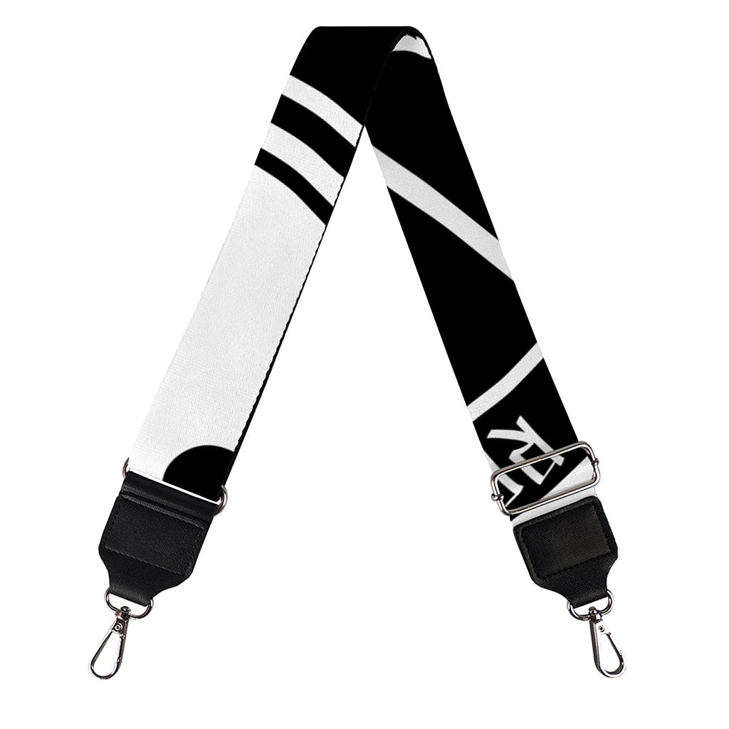 Black And White Chinese Zodiac Print Bag Strap