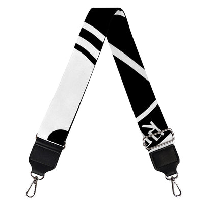 Black And White Chinese Zodiac Print Bag Strap