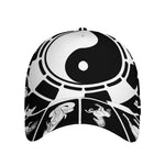 Black And White Chinese Zodiac Print Baseball Cap