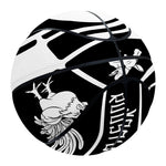Black And White Chinese Zodiac Print Basketball