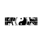 Black And White Chinese Zodiac Print Bed Runner