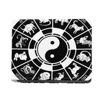 Black And White Chinese Zodiac Print Bifold Wallet