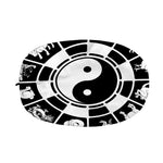 Black And White Chinese Zodiac Print Car Side Mirror Covers