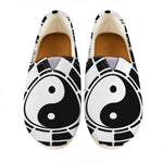 Black And White Chinese Zodiac Print Casual Shoes