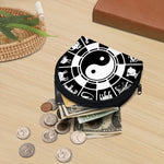 Black And White Chinese Zodiac Print Coin Purse