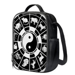 Black And White Chinese Zodiac Print Crossbody Lunch Bag
