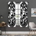 Black And White Chinese Zodiac Print Curtain