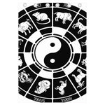 Black And White Chinese Zodiac Print Curtain