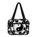 Black And White Chinese Zodiac Print Double Strap Bible Bag
