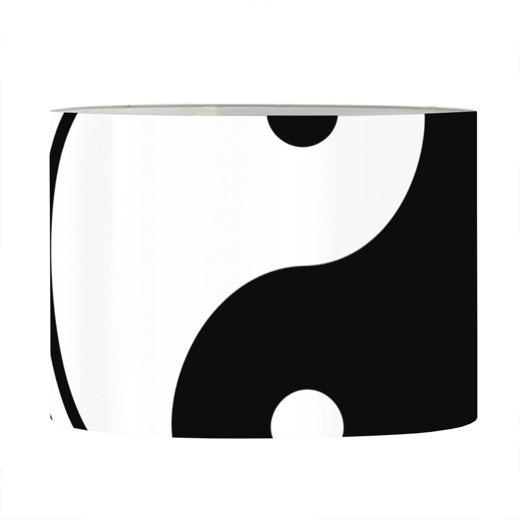 Black And White Chinese Zodiac Print Drum Lamp Shade