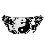 Black And White Chinese Zodiac Print Fanny Pack