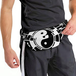 Black And White Chinese Zodiac Print Fanny Pack