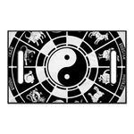 Black And White Chinese Zodiac Print Golf Cart Seat Cover