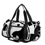 Black And White Chinese Zodiac Print Gym Bag