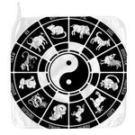 Black And White Chinese Zodiac Print Hand Towel