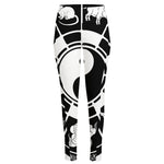 Black And White Chinese Zodiac Print High-Waisted Pocket Leggings