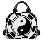 Black And White Chinese Zodiac Print Insulated Lunch Bag