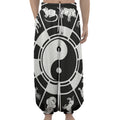 Black And White Chinese Zodiac Print Lantern Pants