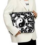 Black And White Chinese Zodiac Print Laptop Sleeve