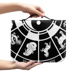 Black And White Chinese Zodiac Print Leather Bible Cover