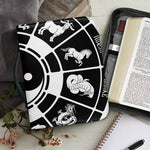 Black And White Chinese Zodiac Print Leather Bible Cover