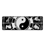 Black And White Chinese Zodiac Print Long Kitchen Mat