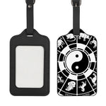 Black And White Chinese Zodiac Print Luggage Tag