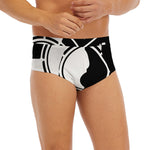 Black And White Chinese Zodiac Print Men's Briefs