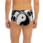 Black And White Chinese Zodiac Print Men's Briefs