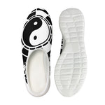 Black And White Chinese Zodiac Print Mesh Casual Shoes