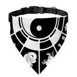 Black And White Chinese Zodiac Print Over The Collar Dog Bandana