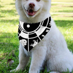 Black And White Chinese Zodiac Print Over The Collar Dog Bandana