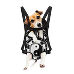 Black And White Chinese Zodiac Print Pet Carrier Backpack