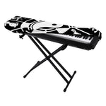 Black And White Chinese Zodiac Print Piano Keyboard Cover