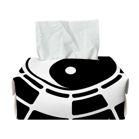 Black And White Chinese Zodiac Print Rectangle Tissue Box Cover