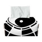 Black And White Chinese Zodiac Print Rectangle Tissue Box Cover