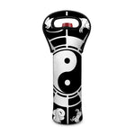 Black And White Chinese Zodiac Print Single Neoprene Wine Tote