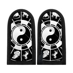 Black And White Chinese Zodiac Print Skillet Handle Cover