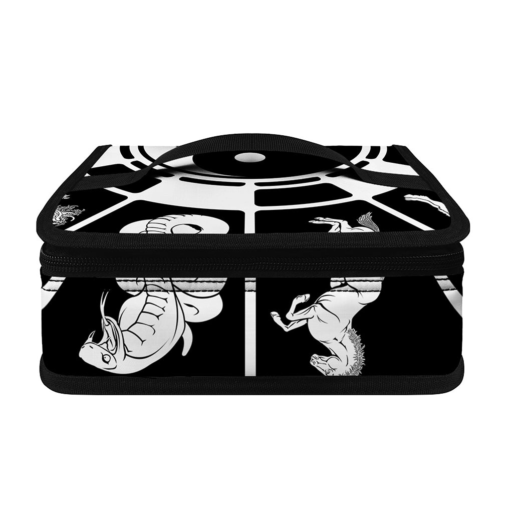 Black And White Chinese Zodiac Print Small Lunch Bag