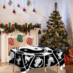 Black And White Chinese Zodiac Print Tablecloth