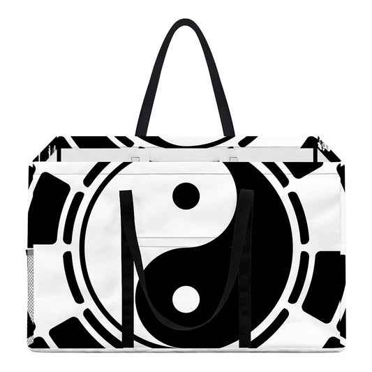 Black And White Chinese Zodiac Print Utility Tote Bag