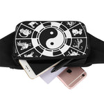 Black And White Chinese Zodiac Print Waist Bag