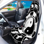 Black And White Chinese Zodiac Print Waterproof Car Seat Cover