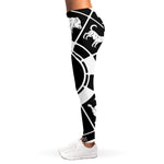Black And White Chinese Zodiac Print Women's Leggings