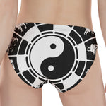 Black And White Chinese Zodiac Print Women's Panties