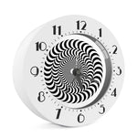 Black And White Circle Illusion Print Alarm Clock