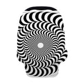 Black And White Circle Illusion Print Baby Seat Cover
