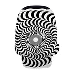 Black And White Circle Illusion Print Baby Seat Cover
